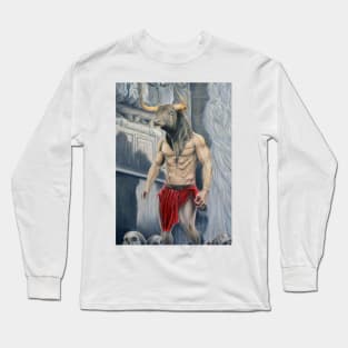 Minotaur creature of Greek Mythology Long Sleeve T-Shirt